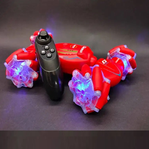  ماشین کنترلی شارژی دو حالته قرمز RC Car Remote Control Double-Sided 2.4G -اسباب بازی